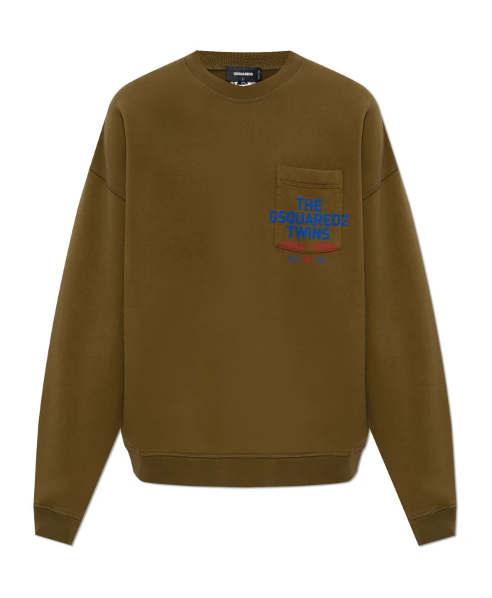 Толстовка с карманом Dsquared2, зеленый
Толстовка с карманом Dsquared2, зеленый