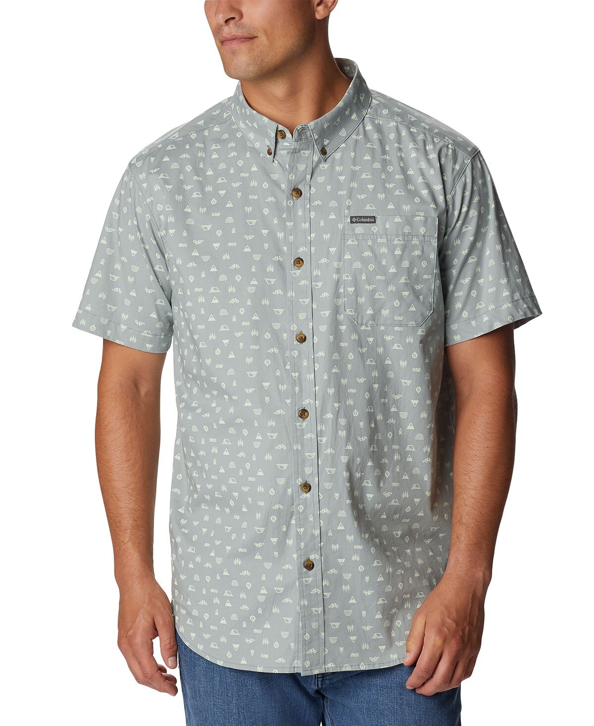 Мужская рубашка с коротким рукавом с принтом Rapid Rivers Columbia
Мужская рубашка с коротким рукавом с принтом Rapid Rivers Columbia