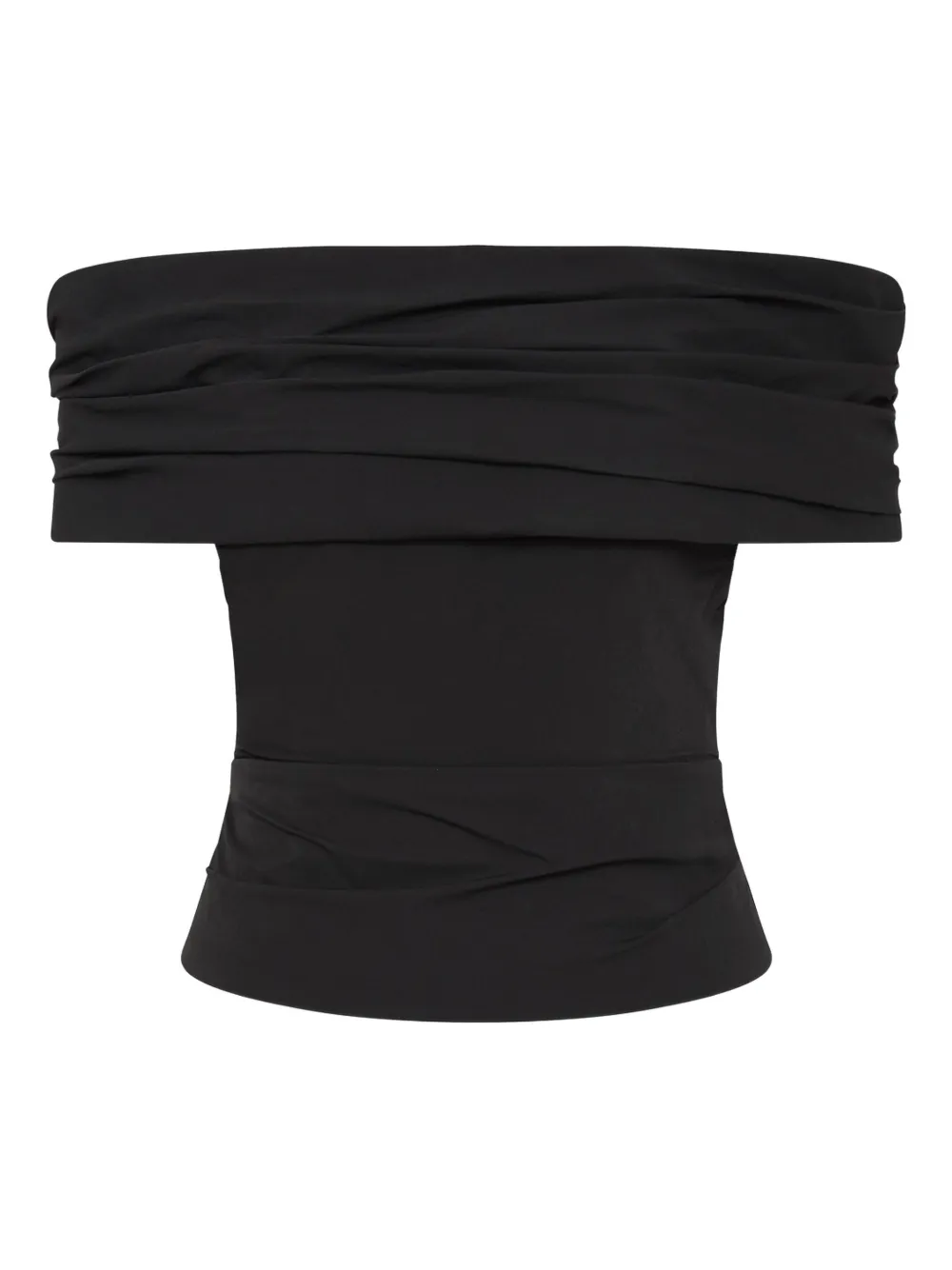 Топ Camille с драпировкой и открытыми плечами Rachel Gilbert, черный
Топ Camille с драпировкой и открытыми плечами Rachel Gilbert, черный