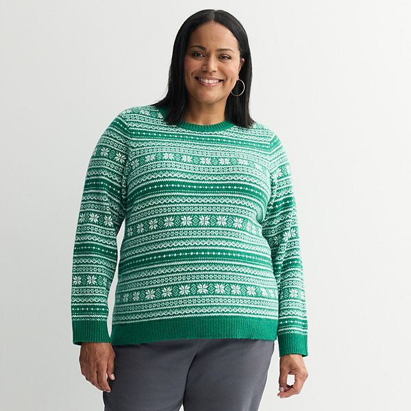 Уютный свитер Plus size Croft & Barrow, Green Joy Fairisle
Уютный свитер Plus size Croft & Barrow, Green Joy Fairisle