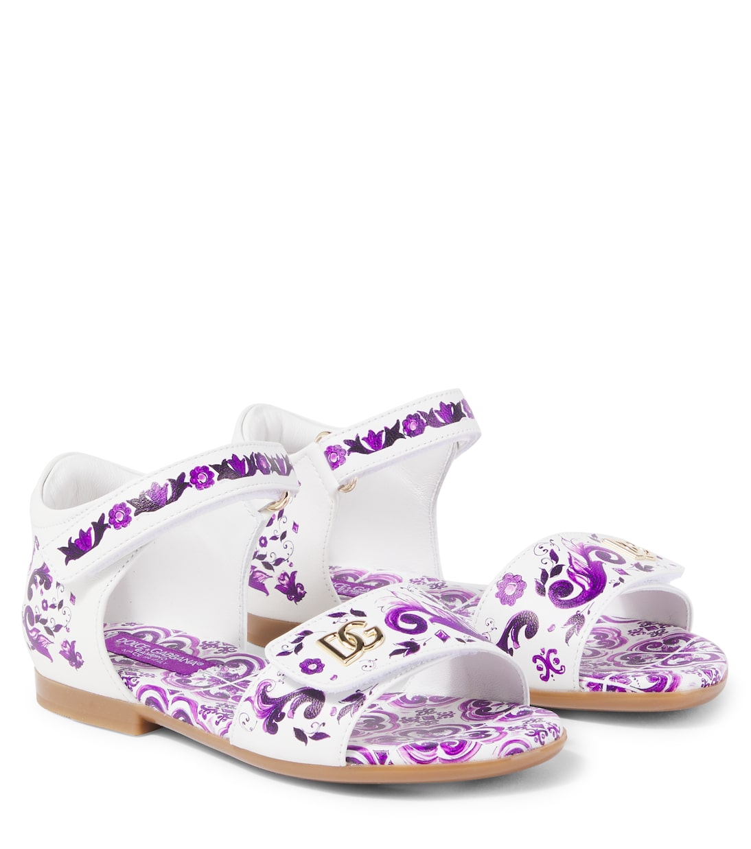 DG Majolica кожаные сандалии Dolce&Gabbana Kids, Maiolica 3 Viola
DG Majolica кожаные сандалии Dolce&Gabbana Kids, Maiolica 3 Viola