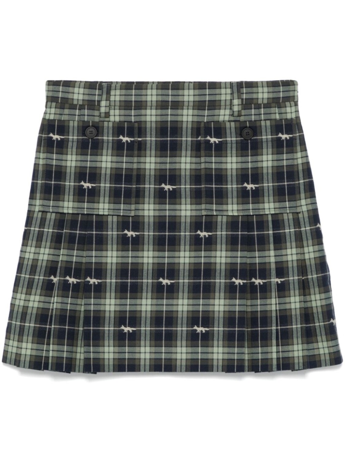 Maison Kitsuné плиссированная мини-юбка с карманами, зеленый
Maison Kitsuné плиссированная мини-юбка с карманами, зеленый