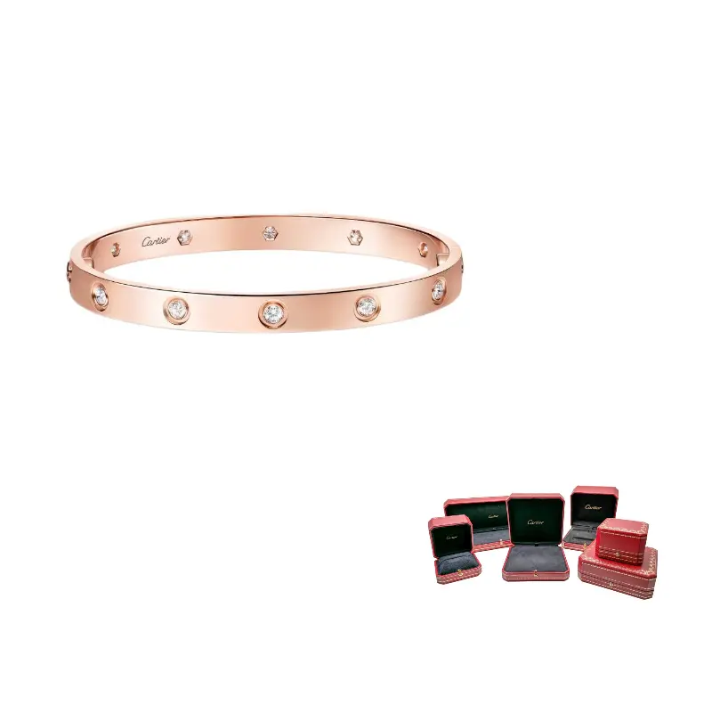Cartier Браслет «Любовь» из розового золота 585 пробы с бриллиантами
Cartier Браслет «Любовь» из розового золота 585 пробы с бриллиантами