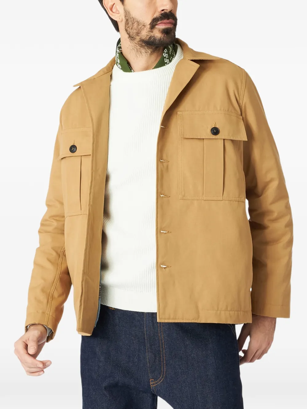 Хлопковая рубашка-овершот с накладными карманами Fortela, бежевый
Хлопковая рубашка-овершот с накладными карманами Fortela, бежевый