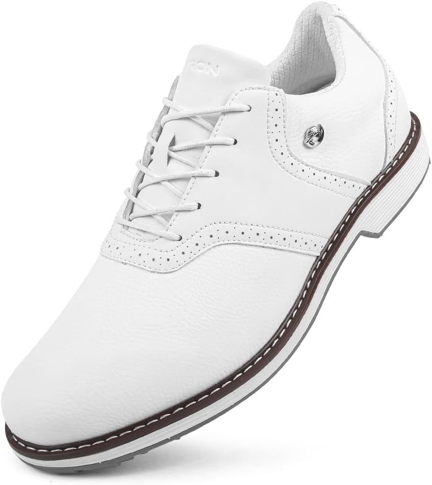 Мужские гольф-туфли водонепроницаемые Профессиональная обувь для гольфа Шипованные и бесшиповые кроссовки для гольфа Обувь для ходьбы по газону Спортивные кроссовки для тренировки в гольф для мужчин Thestron, белый
Мужские гольф-туфли водонепроницаемые Профессиональная обувь для гольфа Шипованные и бесшиповые кроссовки для гольфа Обувь для ходьбы по газону Спортивные кроссовки для тренировки в гольф для мужчин Thestron, белый