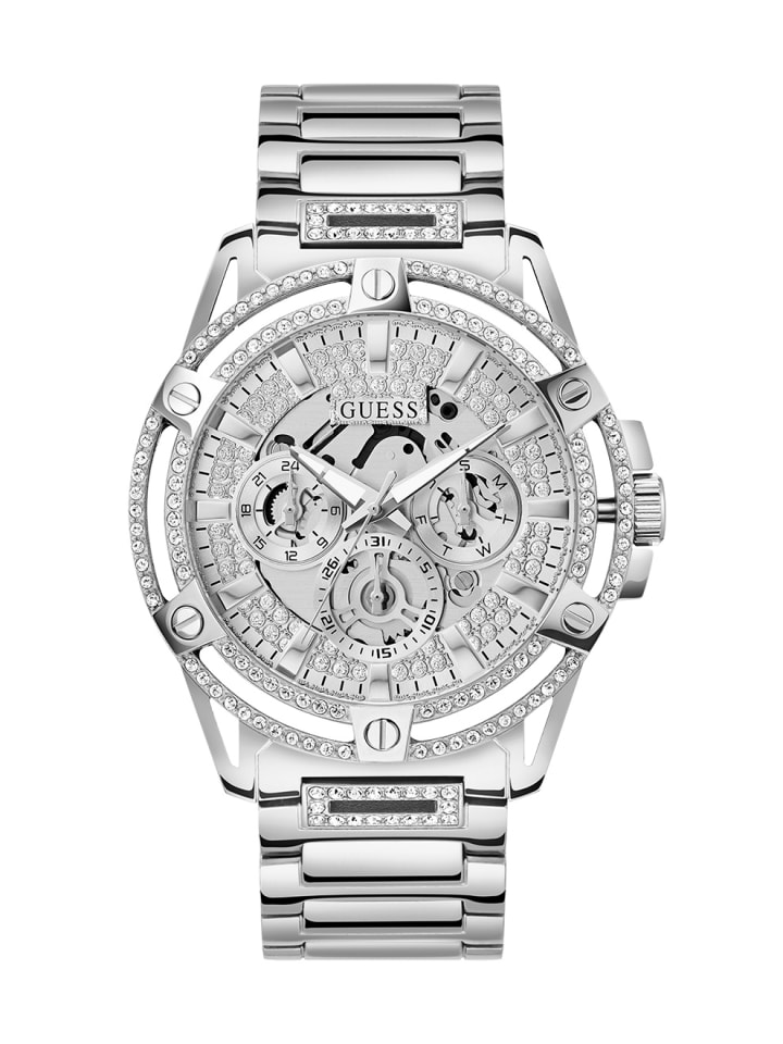 Guess Мужские аналоговые часы серебристого цвета
Guess Мужские аналоговые часы серебристого цвета