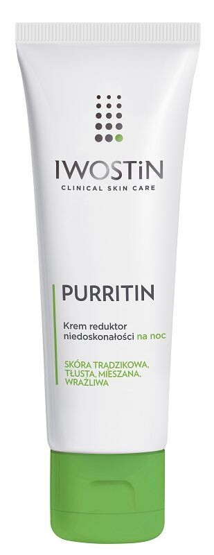 Iwostin Purritin Reduktor Niedoskonałościкрем для лица на ночь, 40 ml
Iwostin Purritin Reduktor Niedoskonałościкрем для лица на ночь, 40 ml