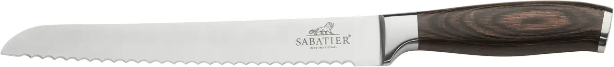 Нож для хлеба SABATIER International, (1 шт.), лезвие из нержавеющей стали, кованое лезвие ножа Общая длина 34 см, Длина лезвия 22 см., коричневый
Нож для хлеба SABATIER International, (1 шт.), лезвие из нержавеющей стали, кованое лезвие ножа Общая длина 34 см, Длина лезвия 22 см., коричневый