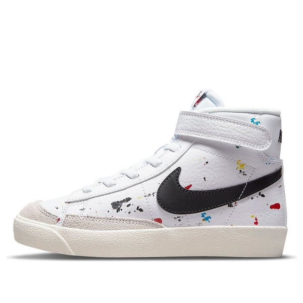 Кроссовки blazer mid '77 'paint splatter' Nike, белый 
Кроссовки blazer mid '77 'paint splatter' Nike, белый
