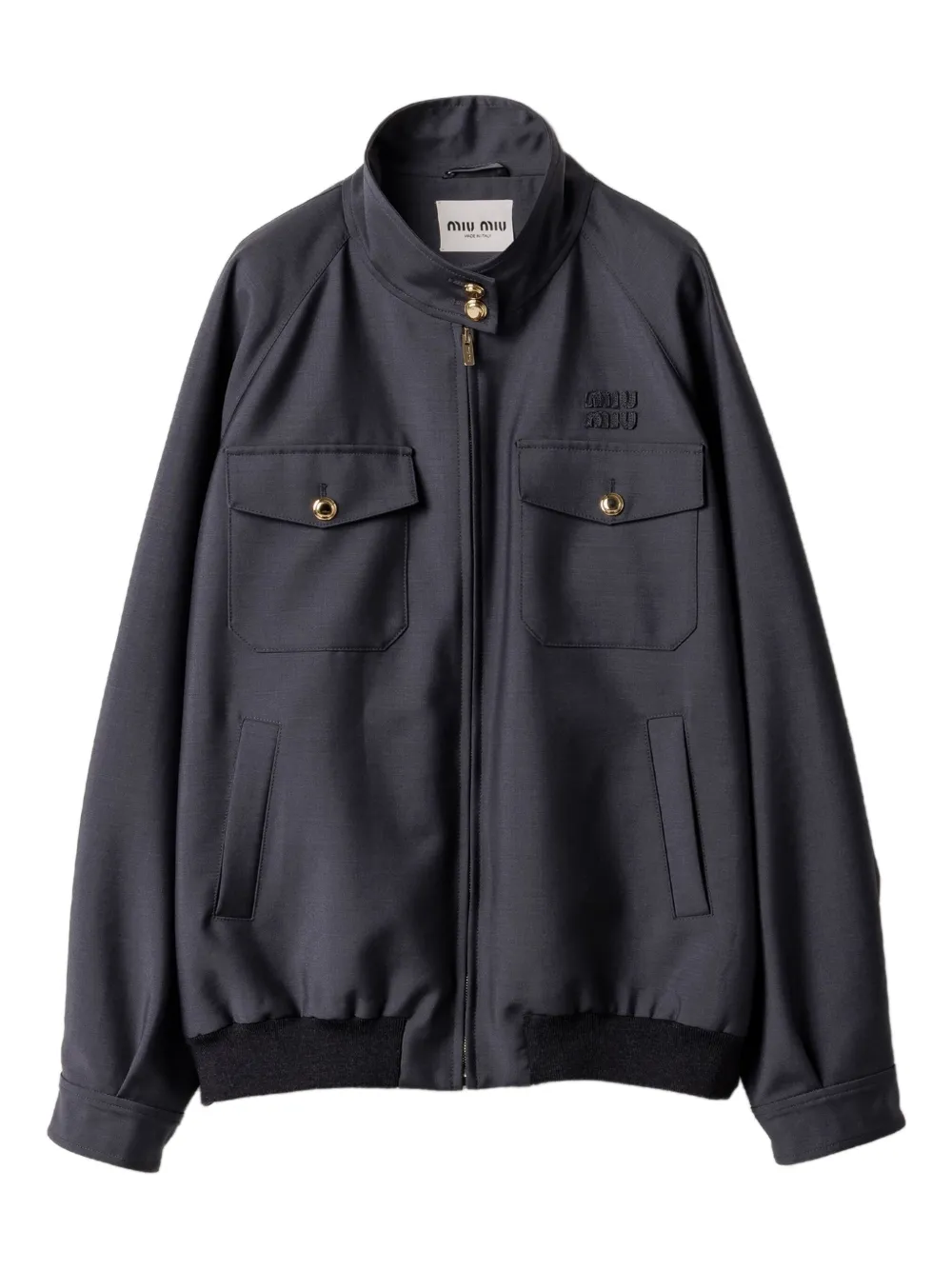 Куртка с вышитым логотипом MIU MIU, серый
Куртка с вышитым логотипом MIU MIU, серый