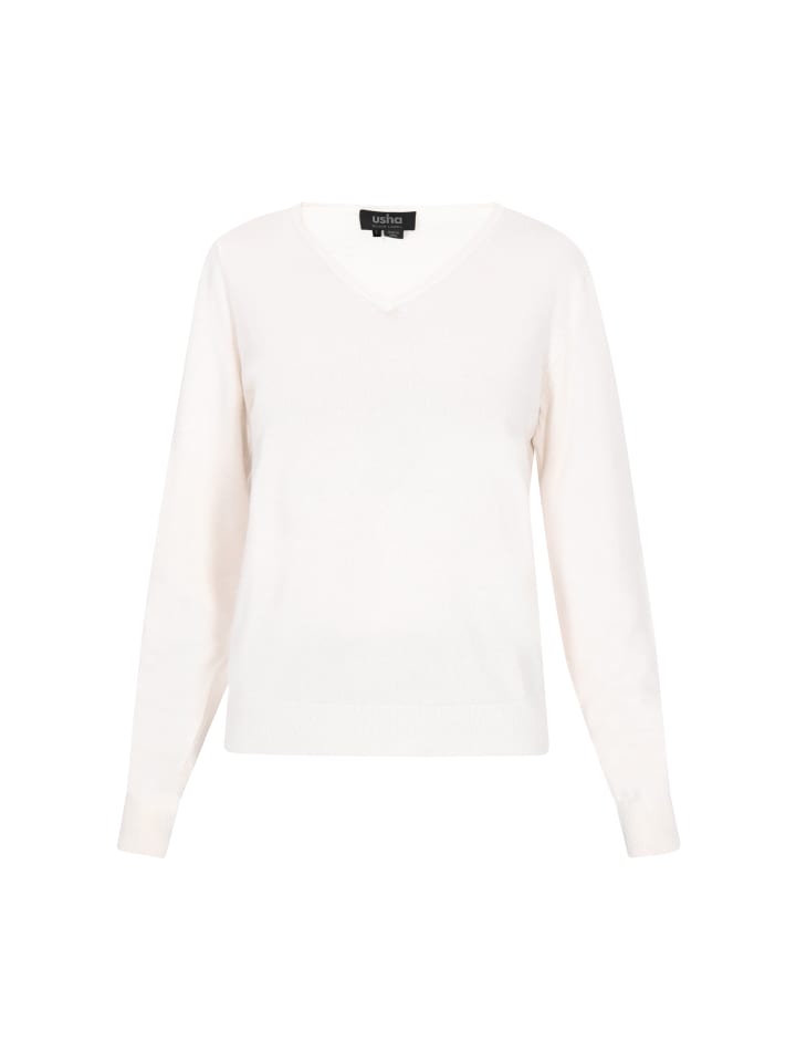 Женский свитер кремового цвета usha BLACK LABEL
Женский свитер кремового цвета usha BLACK LABEL