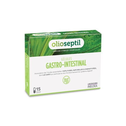 Gastro Intestinal 15 капсул - пищевая добавка для здоровья Olioseptil
Gastro Intestinal 15 капсул - пищевая добавка для здоровья Olioseptil