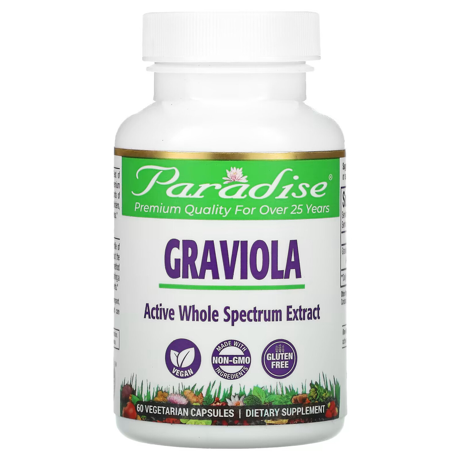 Paradise Herbs, Brazilian Graviola, 60 Vegetarian Capsules
Paradise Herbs, Brazilian Graviola, 60 Vegetarian Capsules