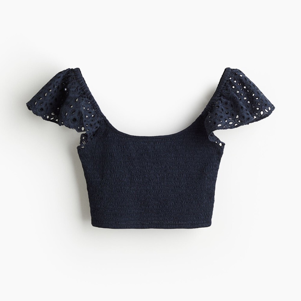 Топ H&M Smocked Crop, темно-синий
Топ H&M Smocked Crop, темно-синий