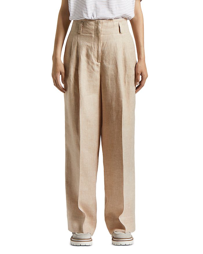 Плиссированные брюки прямого кроя Peserico, коричневый/бежевый
Плиссированные брюки прямого кроя Peserico, коричневый/бежевый