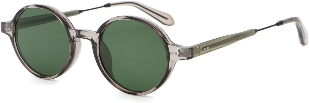 Ретро-солнцезащитные очки для мужчин и женщин, круглые солнцезащитные очки, очки для вождения, оправа CP, защита от УФ-излучения UV400 LIGOES, Grey With Green
Ретро-солнцезащитные очки для мужчин и женщин, круглые солнцезащитные очки, очки для вождения, оправа CP, защита от УФ-излучения UV400 LIGOES, Grey With Green