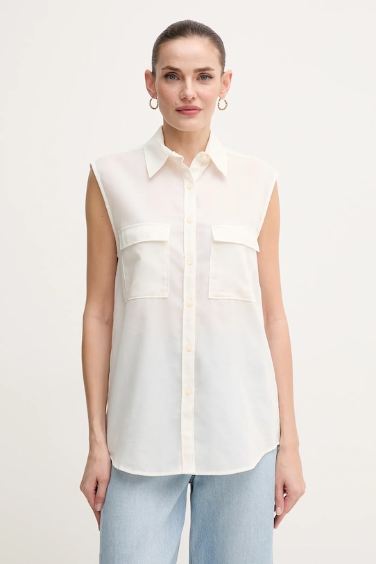 Хлопковая рубашка Calvin Klein, бежевый
Хлопковая рубашка Calvin Klein, бежевый