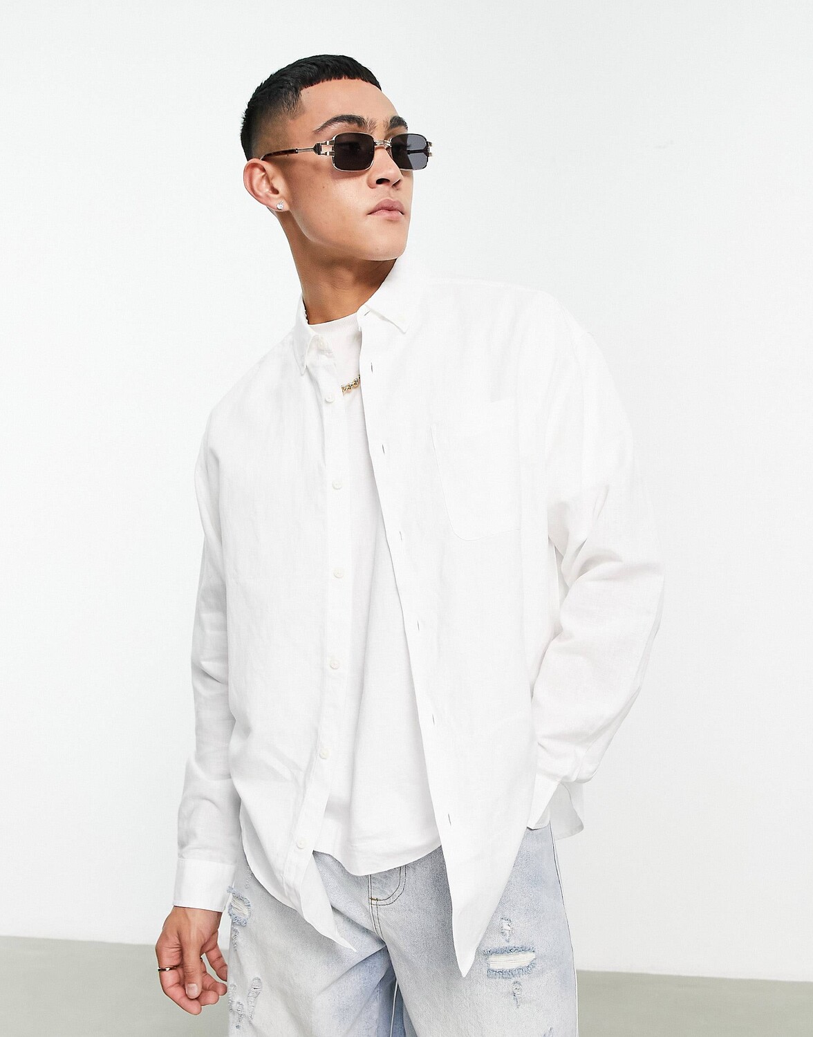 Рубашка Asos Design 90s Oversized Linen, белый
Рубашка Asos Design 90s Oversized Linen, белый