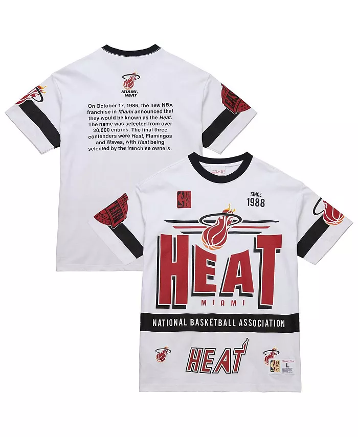 Мужская и женская белая футболка Miami Heat Hardwood Classics Vintage Team Origins Premium Mitchell & Ness
Мужская и женская белая футболка Miami Heat Hardwood Classics Vintage Team Origins Premium Mitchell & Ness