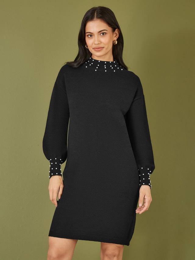 Платье-джемпер с жемчужными украшениями Yumi, Black
Платье-джемпер с жемчужными украшениями Yumi, Black
