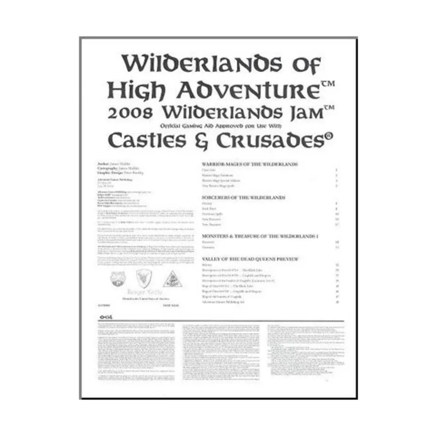 2008 Wilderlands Jam, Wilderlands of High Adventure (Adventure Games Publishing), мягкая обложка
2008 Wilderlands Jam, Wilderlands of High Adventure (Adventure Games Publishing), мягкая обложка