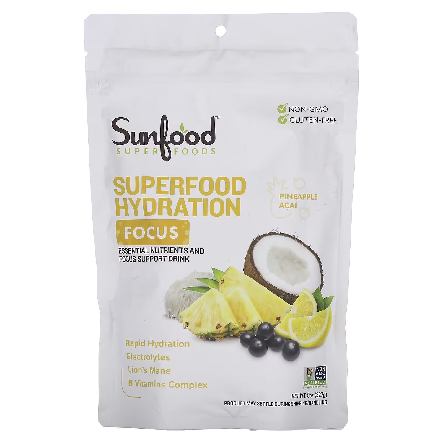 Суперфуд Sunfood Superfood Hydration Focus ананас и асаи, 227 г
Суперфуд Sunfood Superfood Hydration Focus ананас и асаи, 227 г