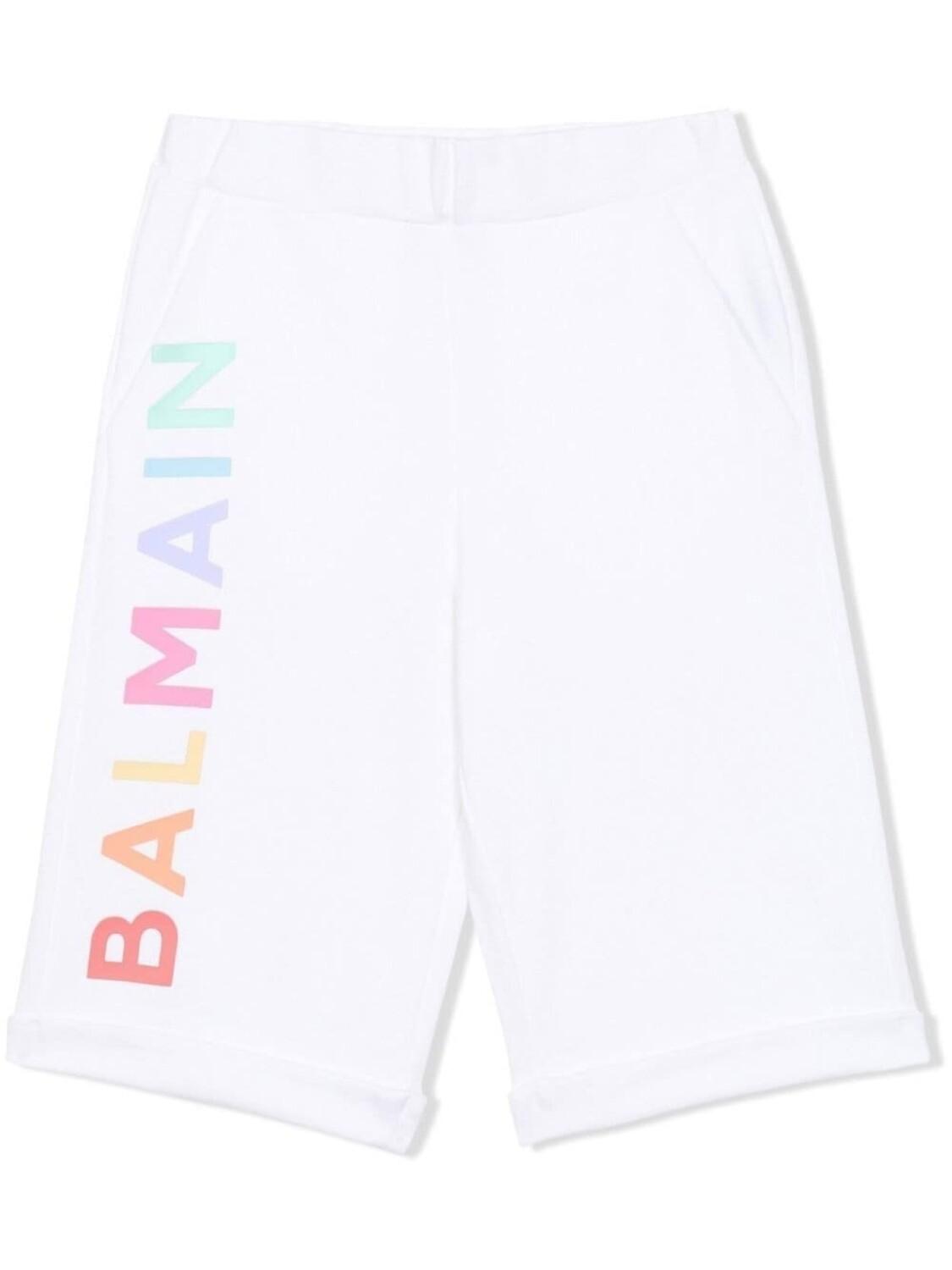 Balmain Kids шорты из джерси с логотипом, белый
Balmain Kids шорты из джерси с логотипом, белый