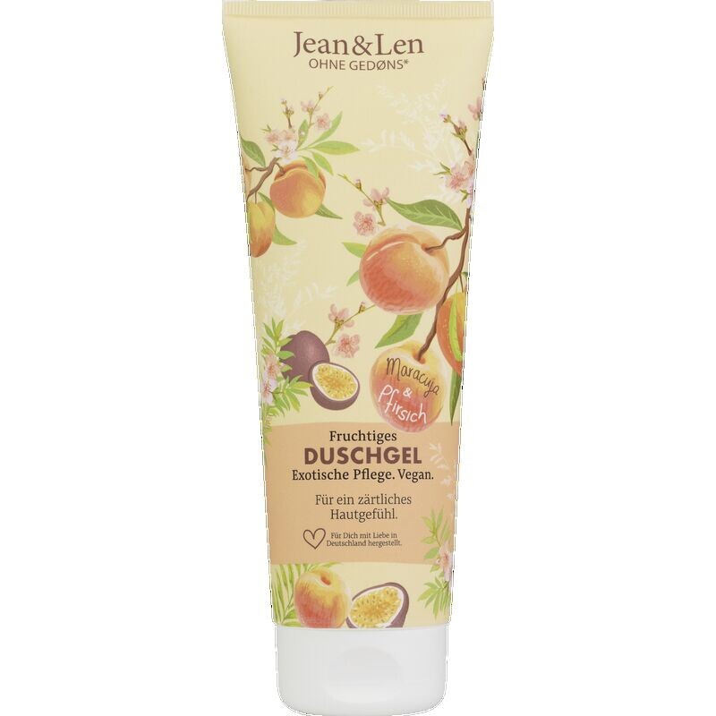 Фруктовый гель для душа персик и маракуйя Jean&Len, 250 ml
Фруктовый гель для душа персик и маракуйя Jean&Len, 250 ml