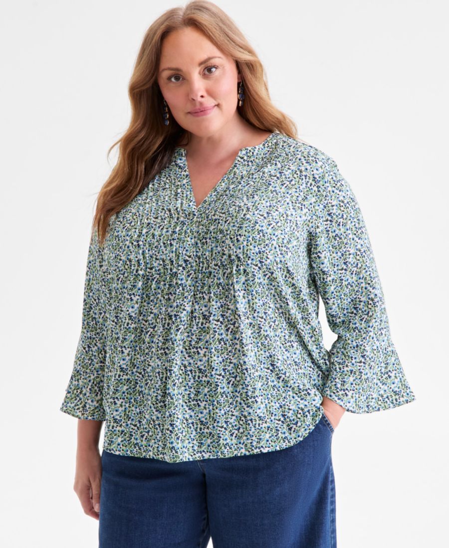 Топ большого размера с принтом и V-образным вырезом, эксклюзивно представлен в Macy's Style & Co, Vines Palamino
Топ большого размера с принтом и V-образным вырезом, эксклюзивно представлен в Macy's Style & Co, Vines Palamino