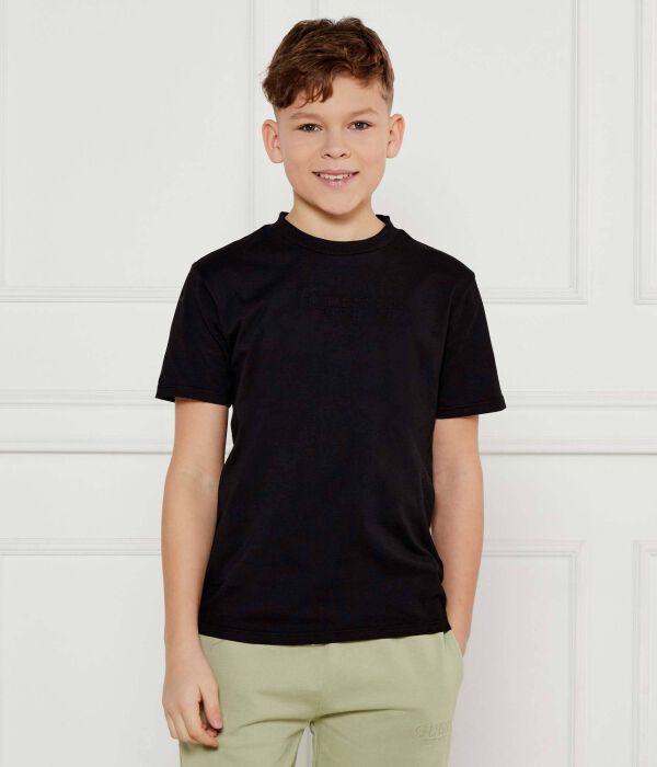 Футболка детская Guess хлопковая однотонная, черный
Футболка детская Guess хлопковая однотонная, черный