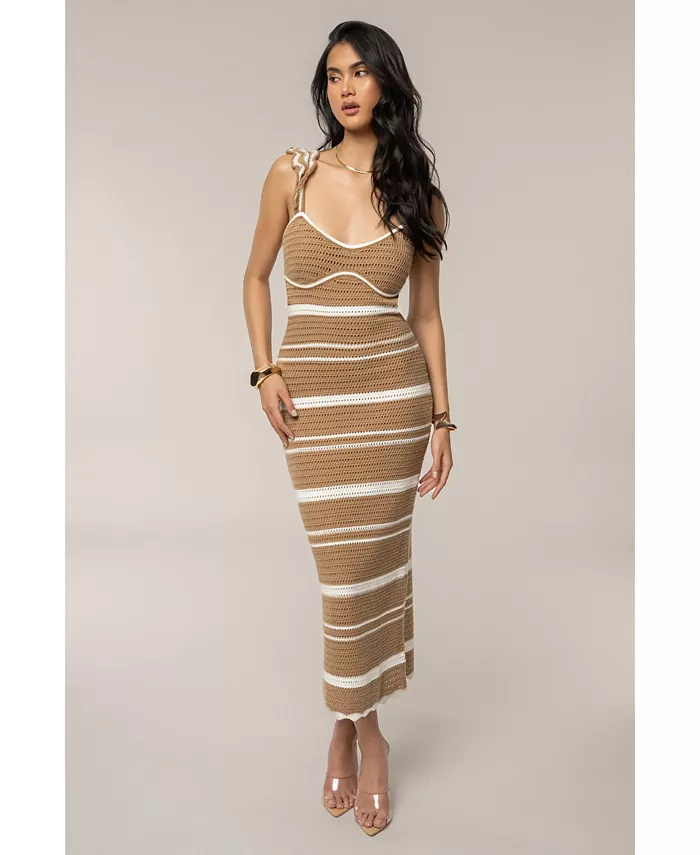 Женское платье миди Norina в полоску JLUXLABEL, коричневый/бежевый
Женское платье миди Norina в полоску JLUXLABEL, коричневый/бежевый