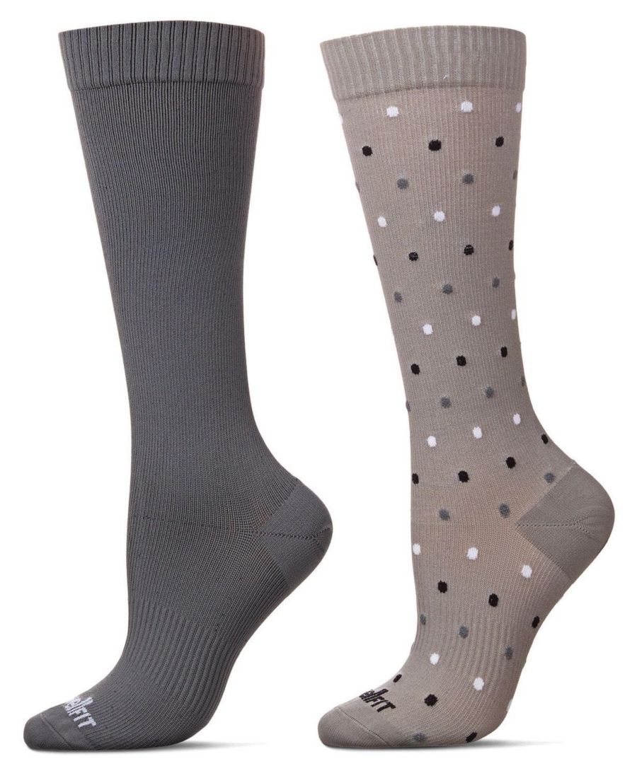 Женские компрессионные носки (2 пары) в горошек/однотонные WellFit, Gray gray
Женские компрессионные носки (2 пары) в горошек/однотонные WellFit, Gray gray