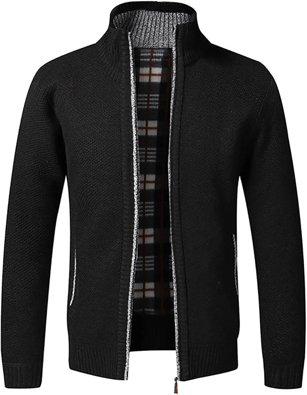 Мужской кардиган Uillui с полной молнией, фланелевой подкладкой и кабельной вязкой
Мужской кардиган Uillui с полной молнией, фланелевой подкладкой и кабельной вязкой