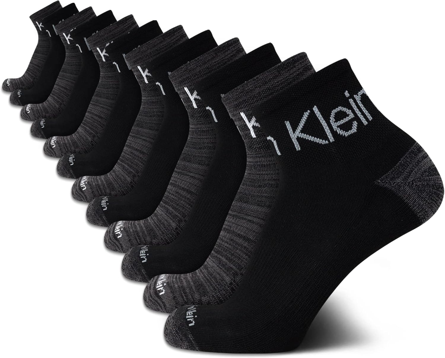 Мужские носки Calvin Klein Quarter Socks - 12 пар дышащих, мягких, амортизированных, спортивных носков до щиколотки для мужчин, Black/Grey Multi
Мужские носки Calvin Klein Quarter Socks - 12 пар дышащих, мягких, амортизированных, спортивных носков до щиколотки для мужчин, Black/Grey Multi