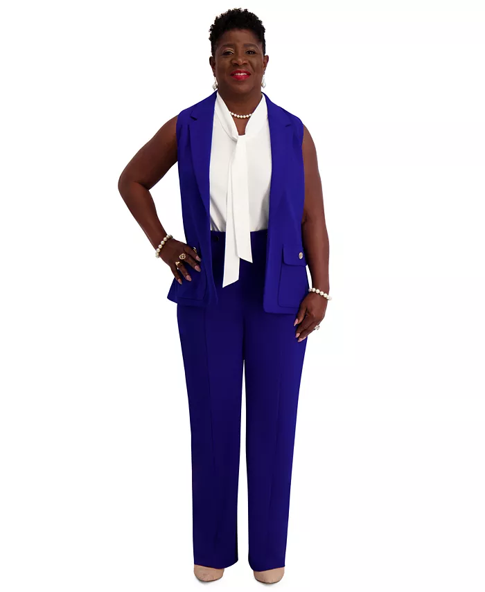 Жилет с вырезом и открытой передней частью Regular & Plus Sizes Kasper, синий
Жилет с вырезом и открытой передней частью Regular & Plus Sizes Kasper, синий