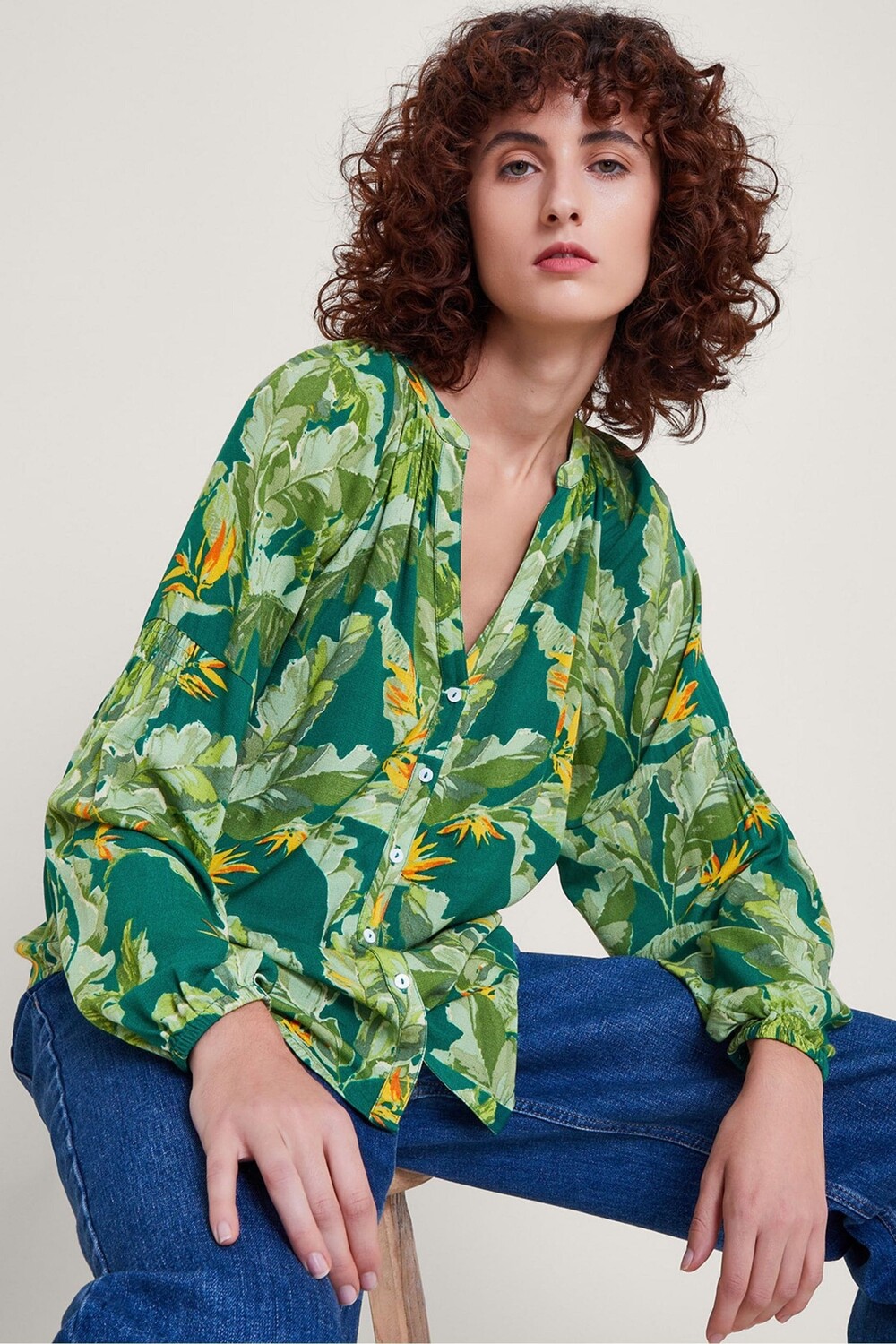 Блузка Carmina с принтом Monsoon, зеленый
Блузка Carmina с принтом Monsoon, зеленый