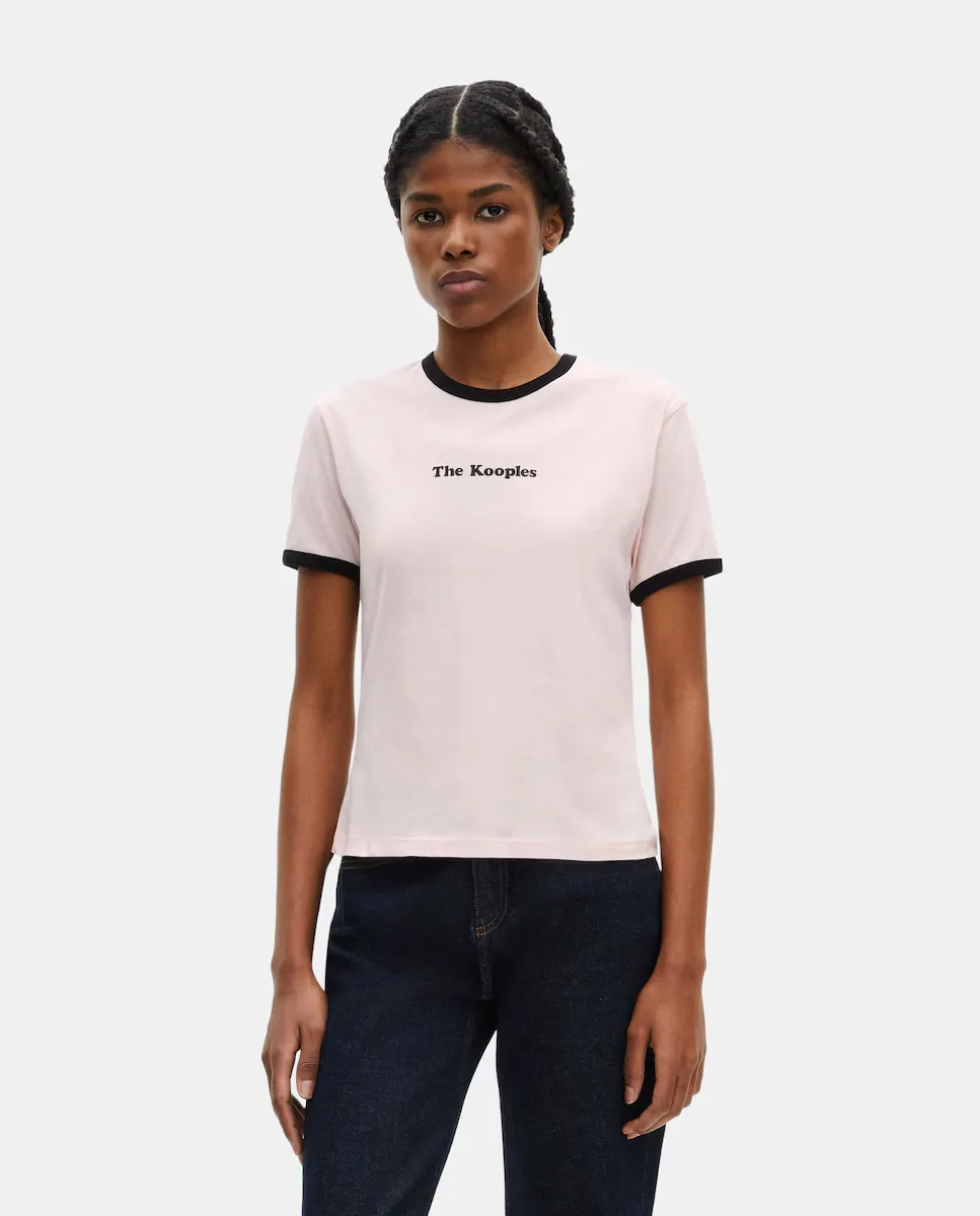 Женская футболка с контрастной отделкой и логотипом спереди The Kooples, фиолетовый
Женская футболка с контрастной отделкой и логотипом спереди The Kooples, фиолетовый