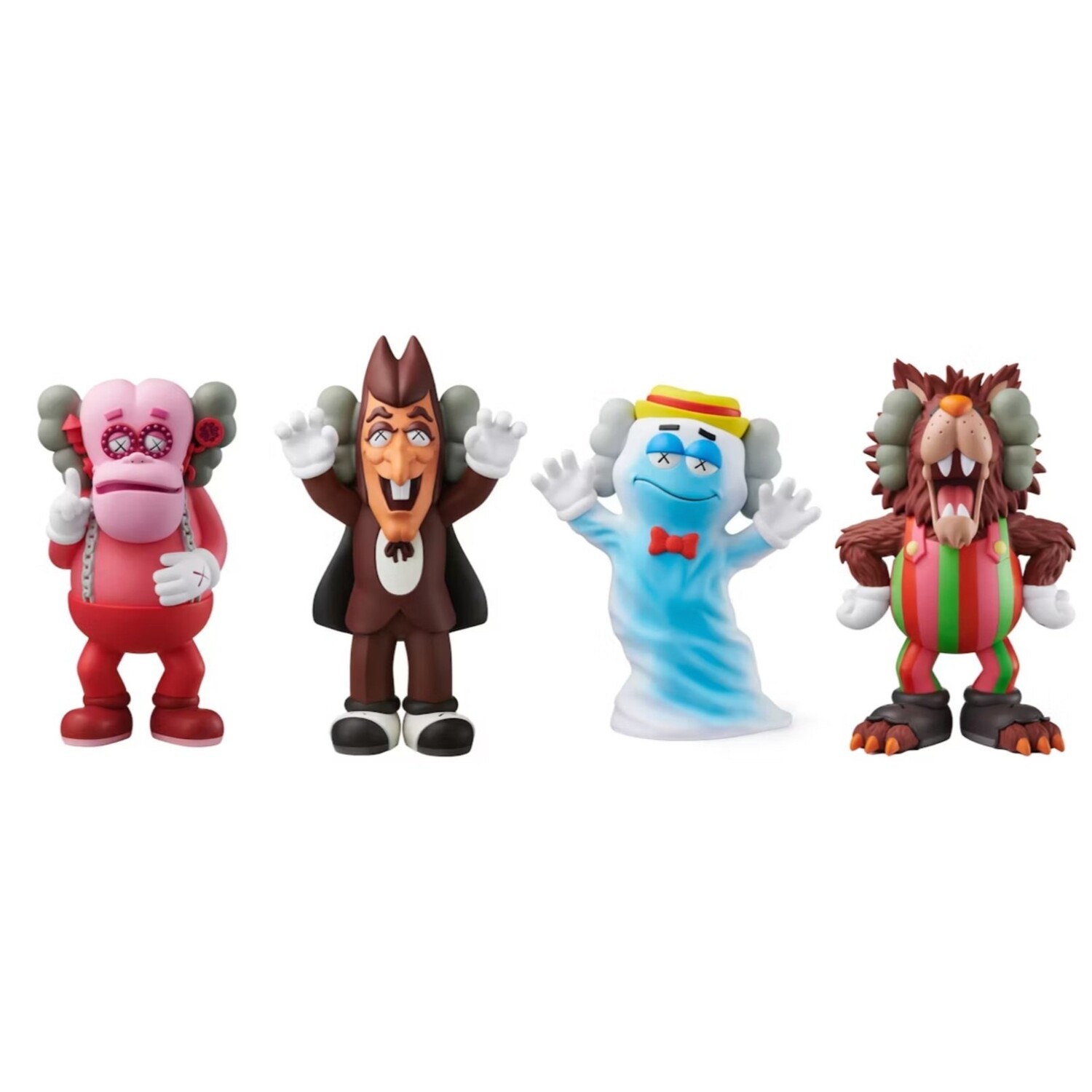 Набор виниловых фигурок Kaws Cereal Monsters, 4 предмета
Набор виниловых фигурок Kaws Cereal Monsters, 4 предмета