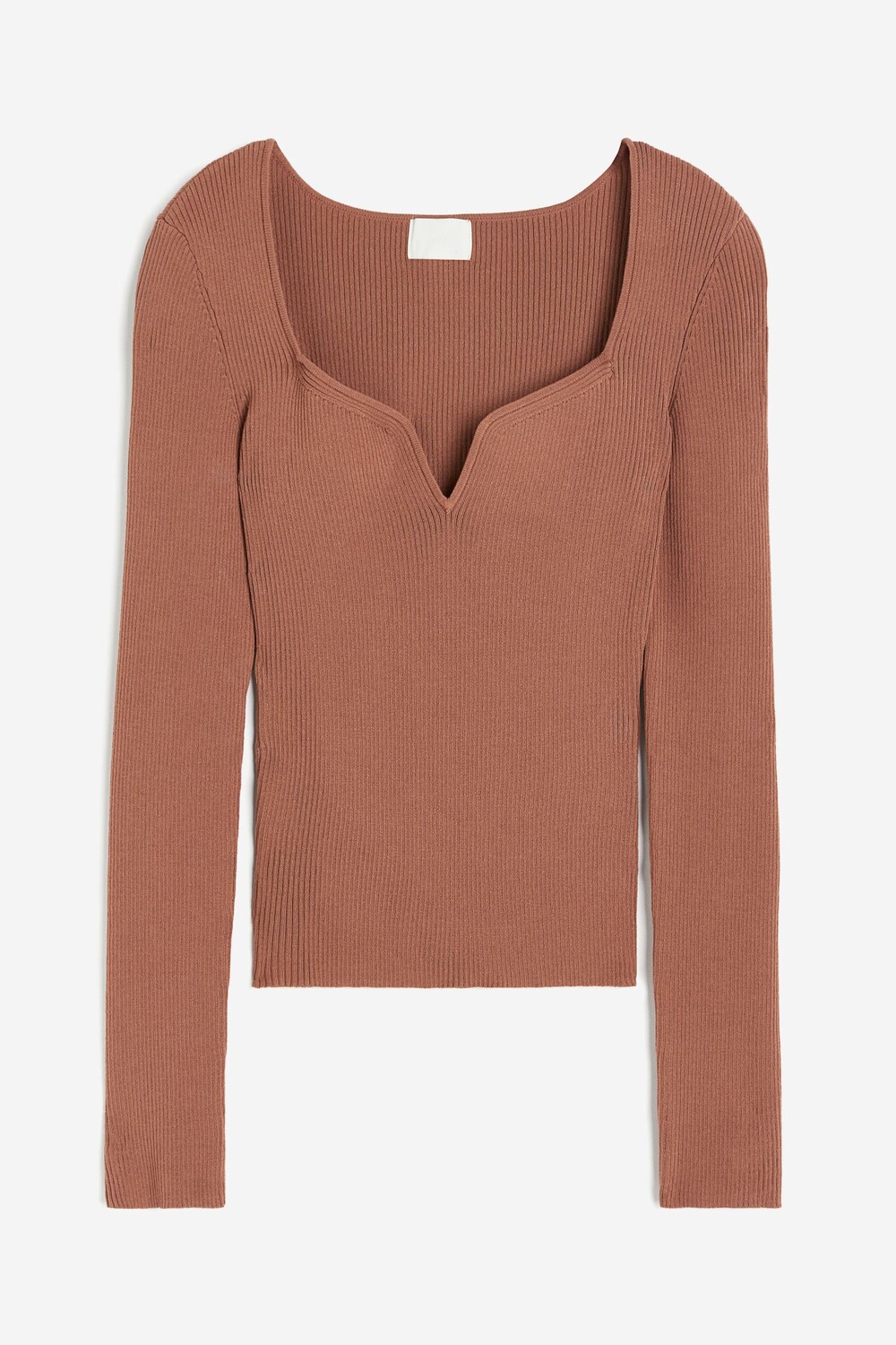Топ H&M Rib-knit Sweetheart-neckline, коричневый
Топ H&M Rib-knit Sweetheart-neckline, коричневый