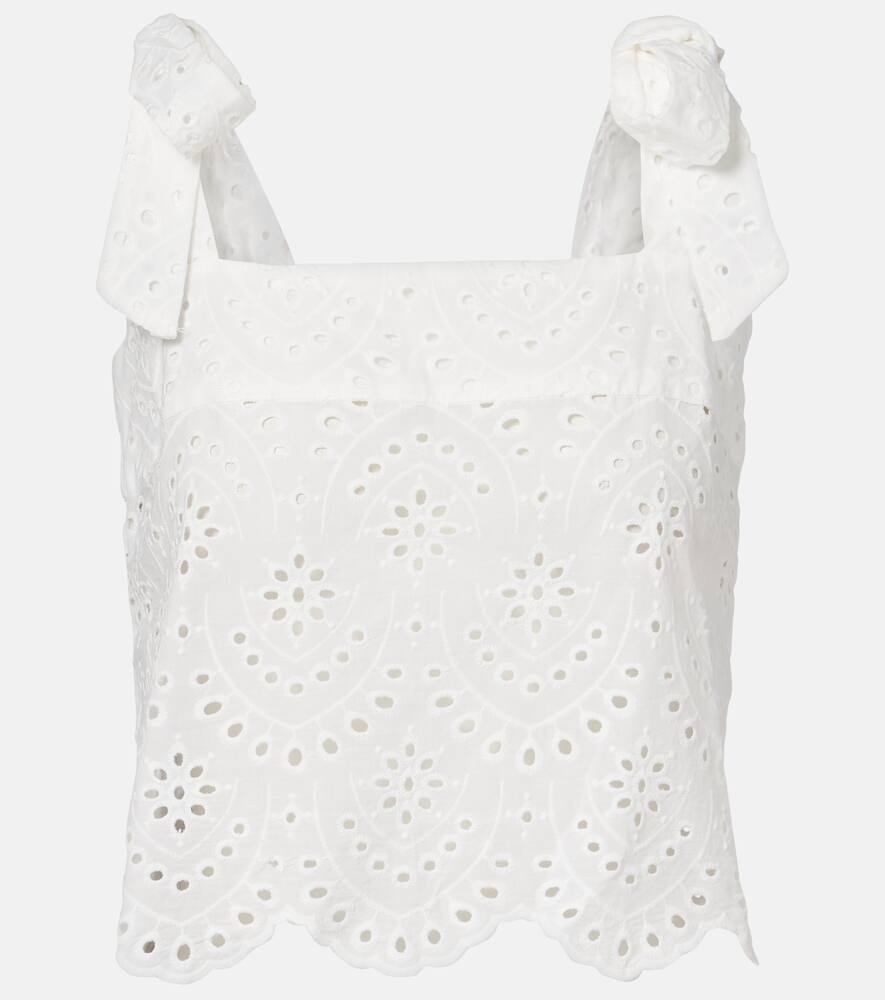 Топ из хлопка с английской вышивкой Noa Poupette St Barth, Natural White Plain
Топ из хлопка с английской вышивкой Noa Poupette St Barth, Natural White Plain