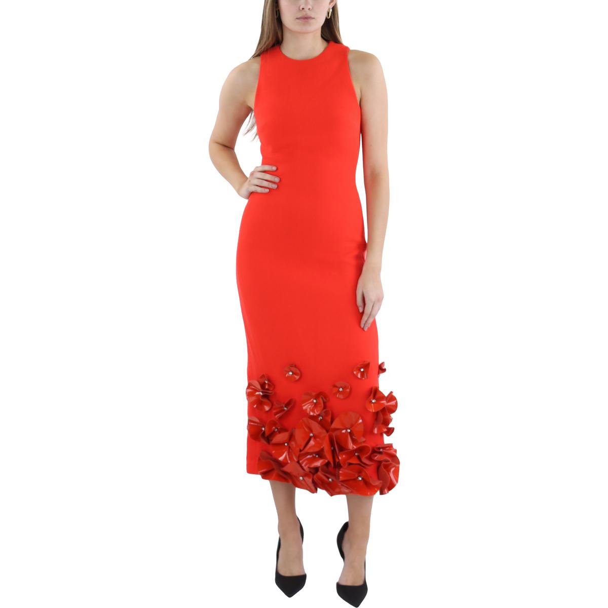 Женское шерстяное платье миди с отделкой David Koma, красный
Женское шерстяное платье миди с отделкой David Koma, красный