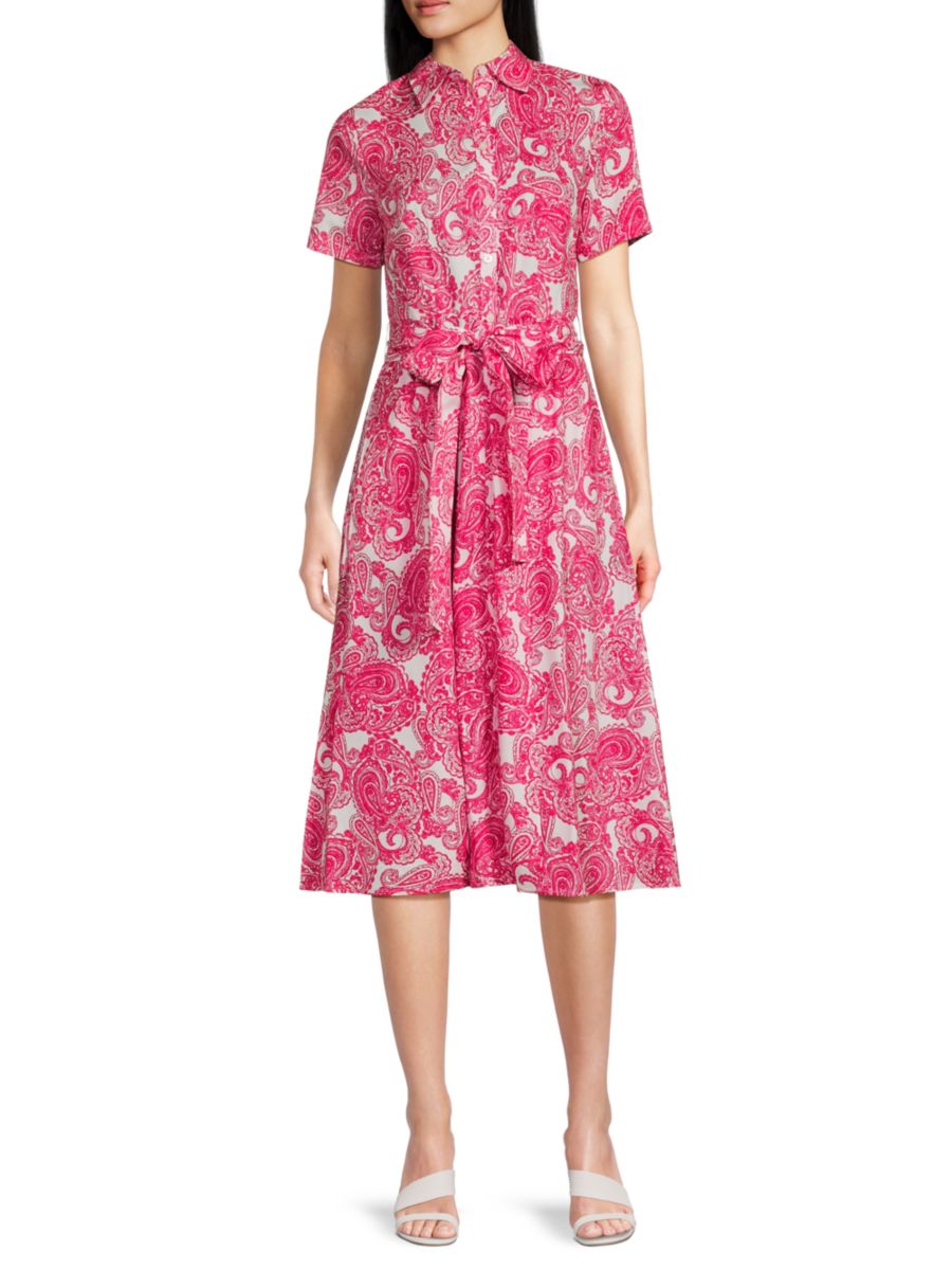 Платье-рубашка из хлопкового плетения с узором пейсли Tommy Hilfiger, цвет White Pink
Платье-рубашка из хлопкового плетения с узором пейсли Tommy Hilfiger, цвет White Pink