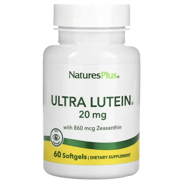 Ультралютеин с зеаксантином, Ultra Lutein with Zeaxanthin, 20 мг, 60 мягких таблеток, NaturesPlus
Ультралютеин с зеаксантином, Ultra Lutein with Zeaxanthin, 20 мг, 60 мягких таблеток, NaturesPlus