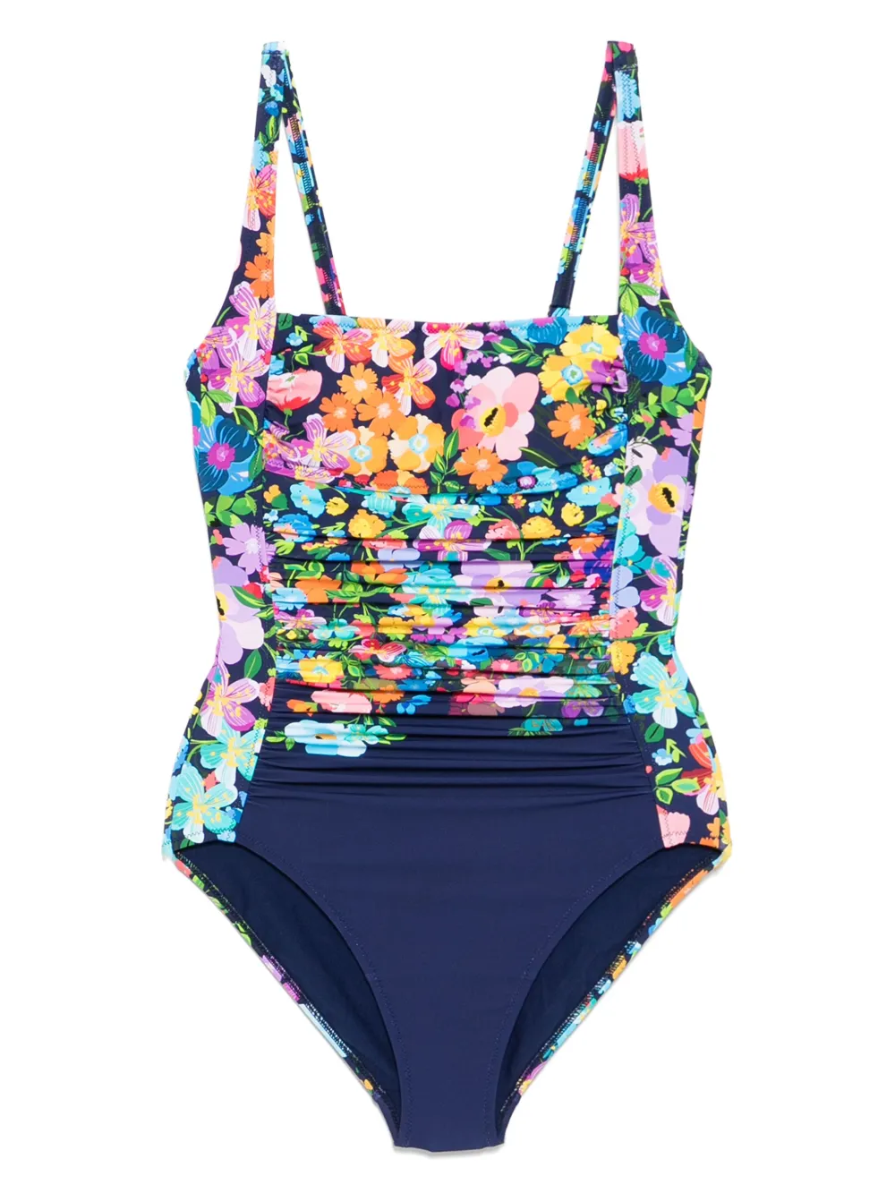 Купальник со сборками Johnny Was, синий 
Купальник со сборками Johnny Was, синий