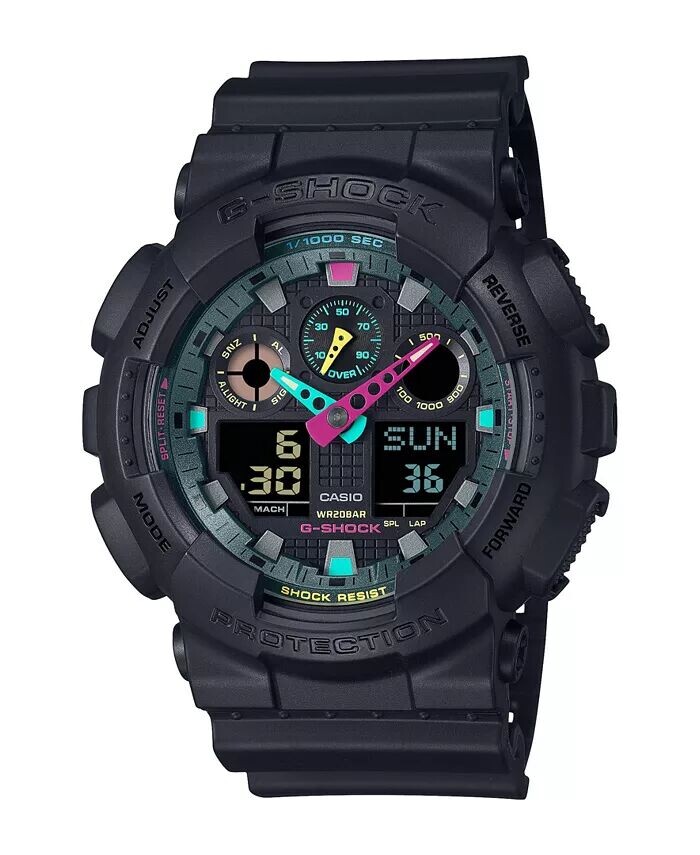 Мужские аналоговые цифровые часы из черной смолы, 55 мм, GA100MF-1A G-Shock, черный
Мужские аналоговые цифровые часы из черной смолы, 55 мм, GA100MF-1A G-Shock, черный