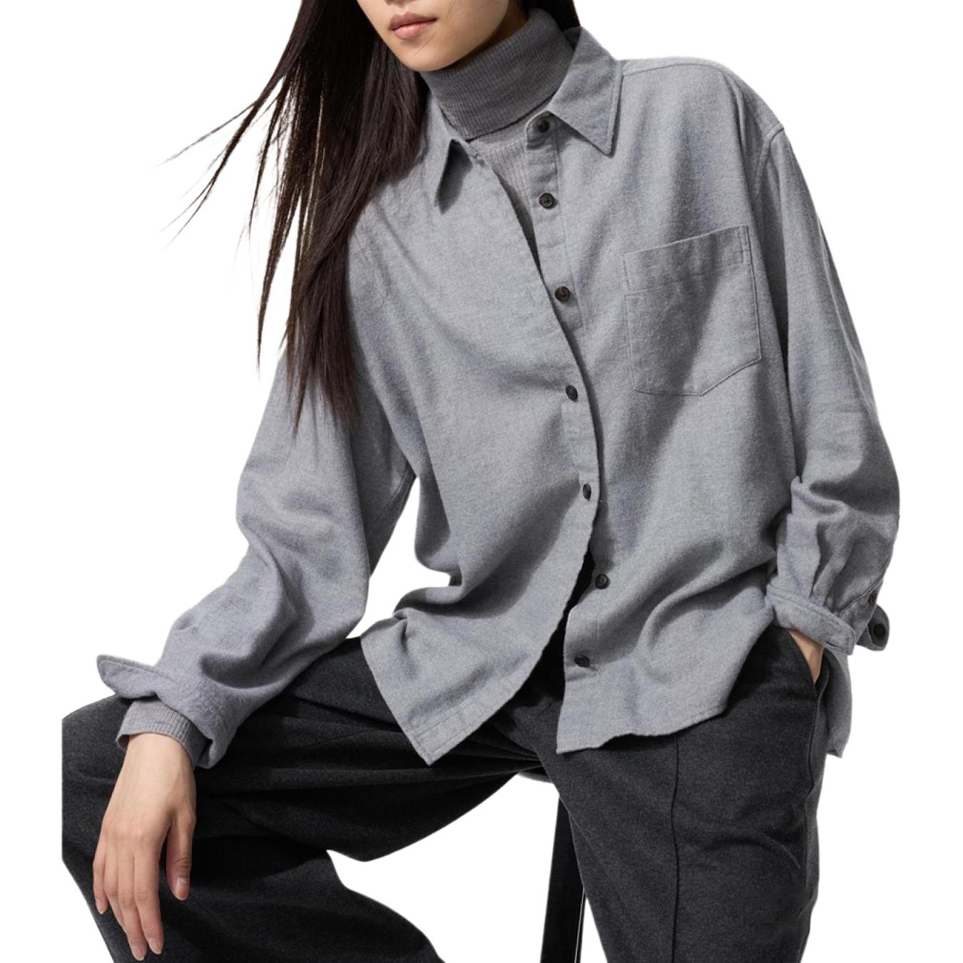 Рубашка Women's Smoke Gray UNIQLO, серый
Рубашка Women's Smoke Gray UNIQLO, серый
