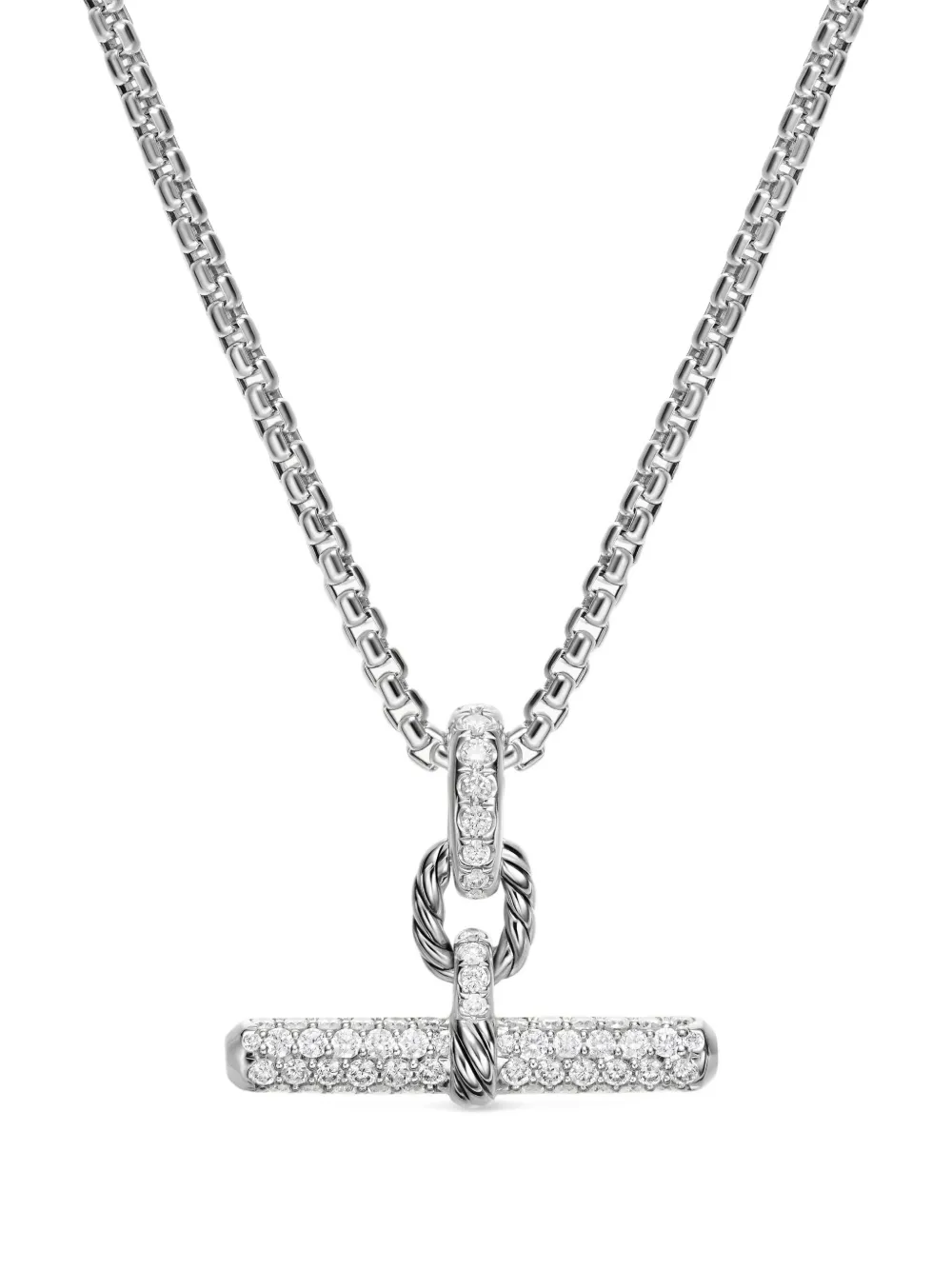 Колье DY Madison с бриллиантами David Yurman, серебяный
Колье DY Madison с бриллиантами David Yurman, серебяный