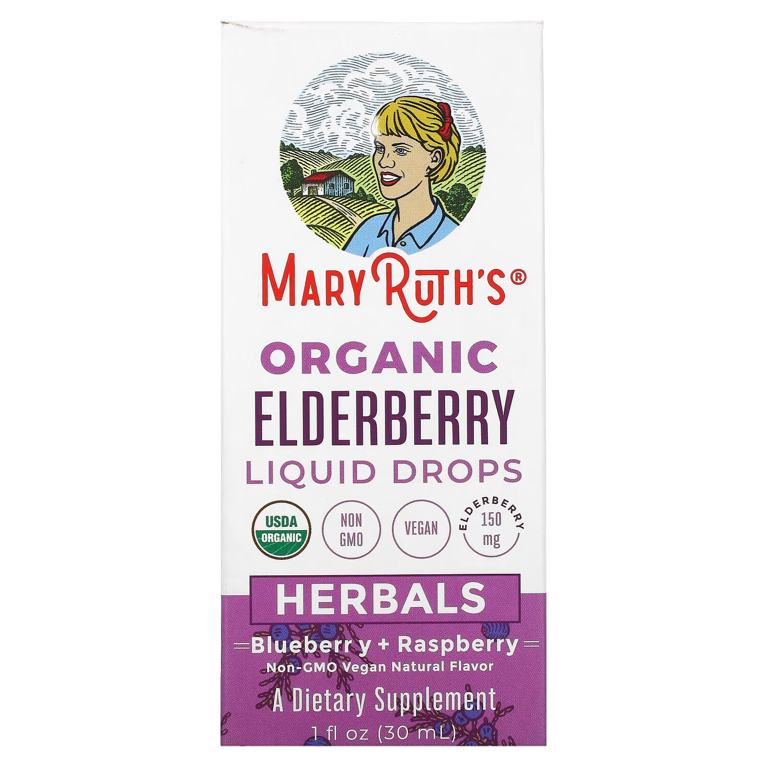 MaryRuth Organics, Органические жидкие капли из бузины, травы, голубика + малина, 30 мл (1 жидк. Унция)
MaryRuth Organics, Органические жидкие капли из бузины, травы, голубика + малина, 30 мл (1 жидк. Унция)