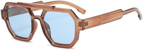 Ретро-солнцезащитные очки с двойной перемычкой для женщин, многоугольные и квадратные, модные сине-фиолетовые, мужские солнцезащитные очки с защитой от УФ-излучения UV400 MTZJH, Teablue
Ретро-солнцезащитные очки с двойной перемычкой для женщин, многоугольные и квадратные, модные сине-фиолетовые, мужские солнцезащитные очки с защитой от УФ-излучения UV400 MTZJH, Teablue