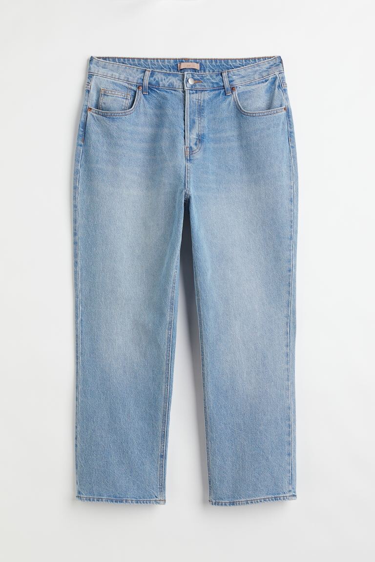 H&M+ Прямые джинсы с высокой щиколоткой, светло-голубой деним
H&M+ Прямые джинсы с высокой щиколоткой, светло-голубой деним